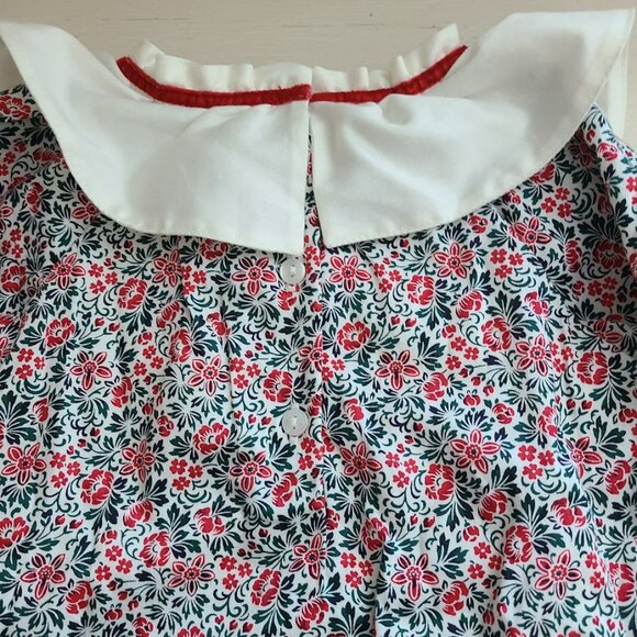 Janie & Jack Holiday Baby Top Only 18–24M Floral Ruffle Collar Christmas Lined - Picture 4 of 10